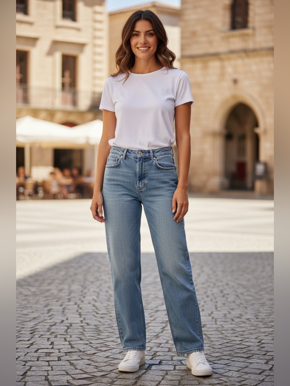 Zara Light Blue Boyfriend Jeans - Faded Denim